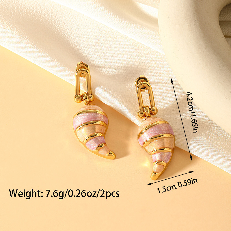 10g Weight Titanium Steel Ear Needle Material Ear Studs Classification 1 Pair Quantity Daily, Street Occasion Titanium Steel Material Geometric Pattern All Seasons Season Women's Gender Plating Design Retro, Commute Style 1 Pair Retro Commute Geometric Plating Titanium Steel Ear Studs 15