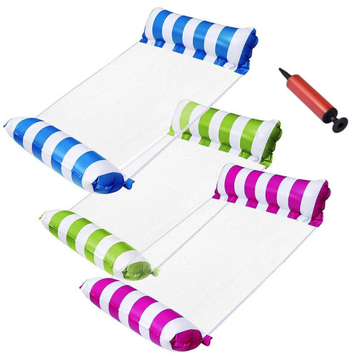 Adult Large Floating Raft Beach Waterbed with Foldable Back Support Buoy Inflatable Sofa Cylinder Lounger Raft Factory
