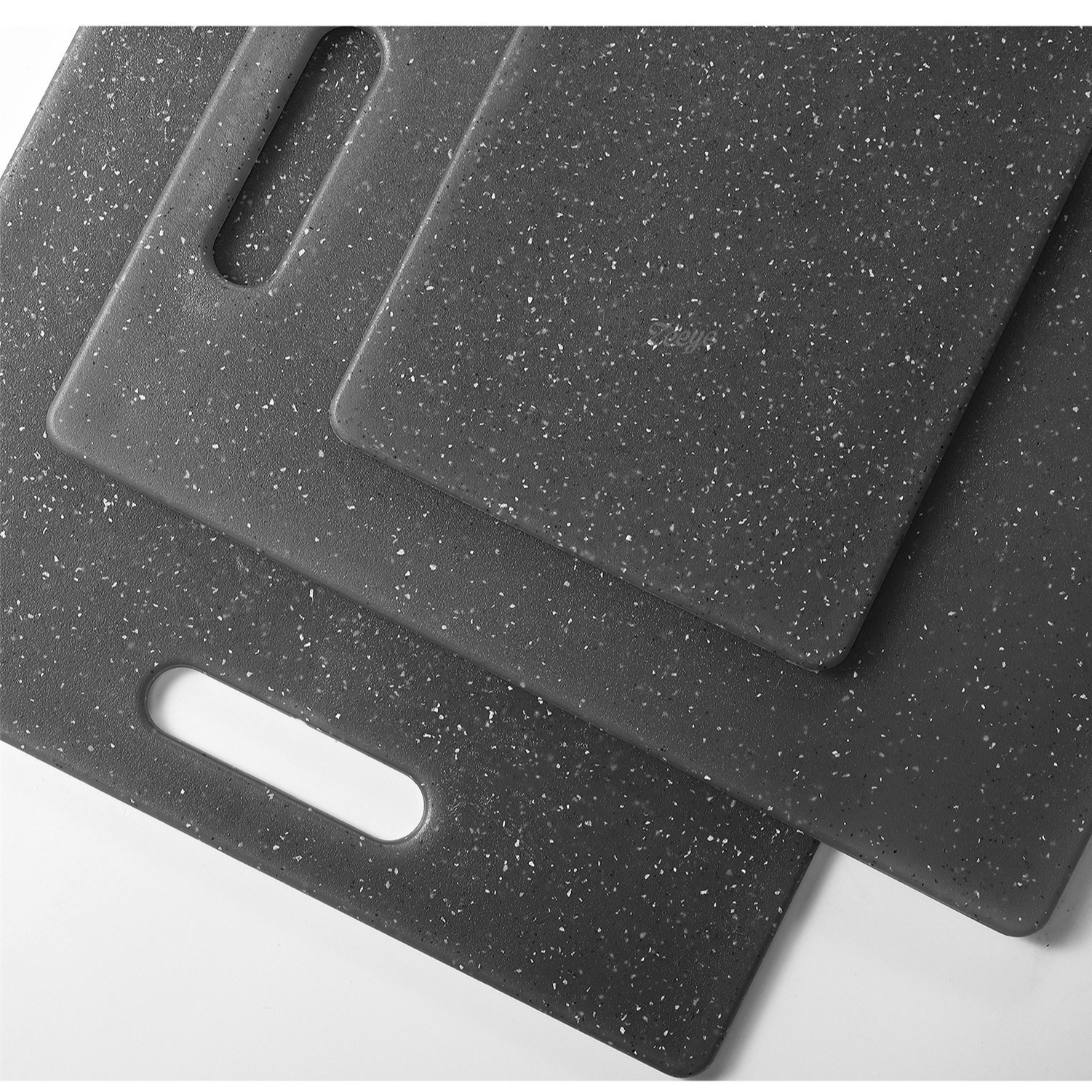 Tabla de cortar de imitación mármol de plástico PP cocina set de tres piezas tabla de corte doble cara al por mayor