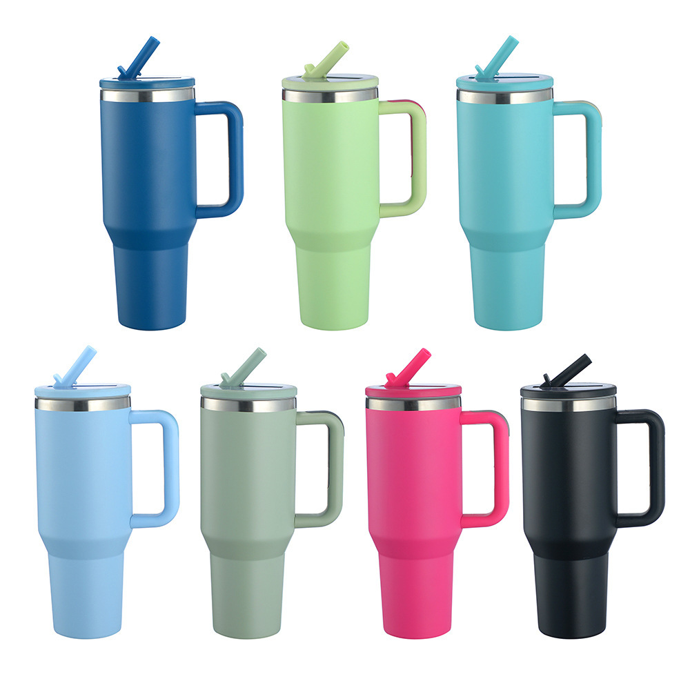 Transfronterizos para la segunda generación de 40 mangos de taza de automóvil de acero inoxidable de gran capacidad de vacío aislante de paja de taza de hielo de automóvil