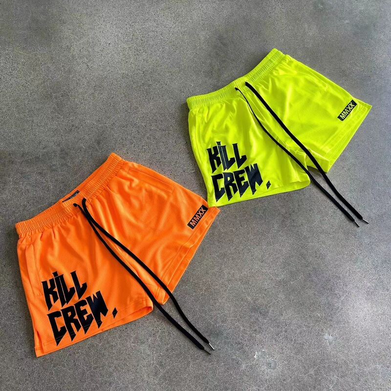 Quick-Drying Sports Shorts for Men, Mesh Three-Quarter Pants, Boxing, Fitness, Running, Breathable and Loose-Fitting