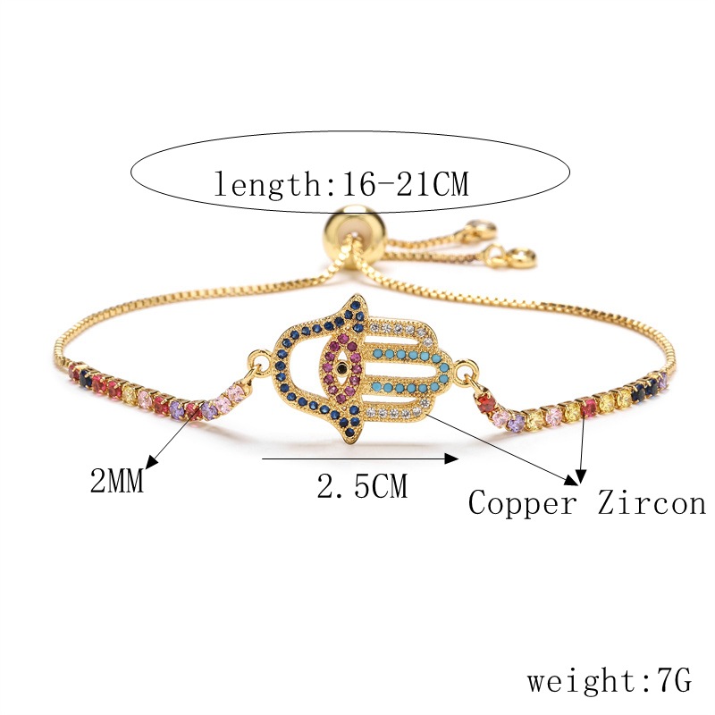 Fashion Eye Copper Bracelets Plating Zircon Copper Bracelets
