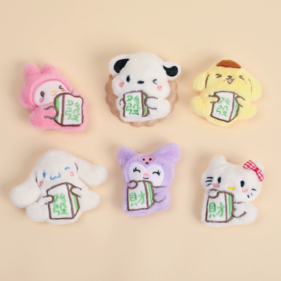 Sanrio, Hello Kitty, cartoon plush doll, hair accessory, brooch, backpack, bag accessory, handmade