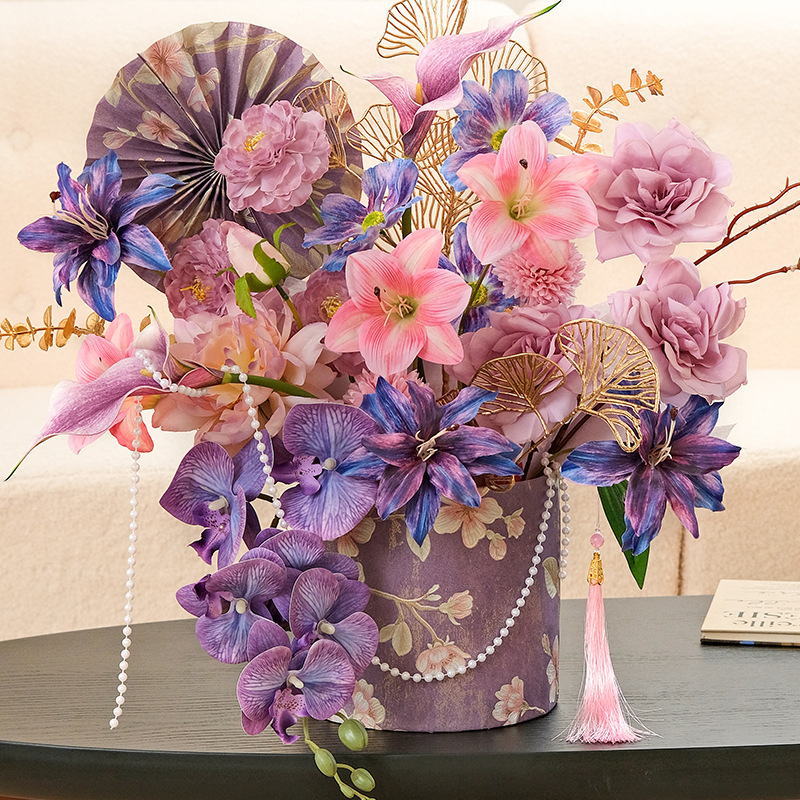 Año Nuevo Festival de Primavera productos terminados de terciopelo bucket bucket