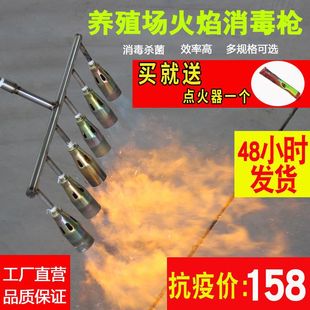 Flame Disinfection Gun, Farm Spray Gun, High Temperature Multi-Head Multi-Link Flame Gun, Pig Farm Stall Porous Sterilizer, Liquefied Gas