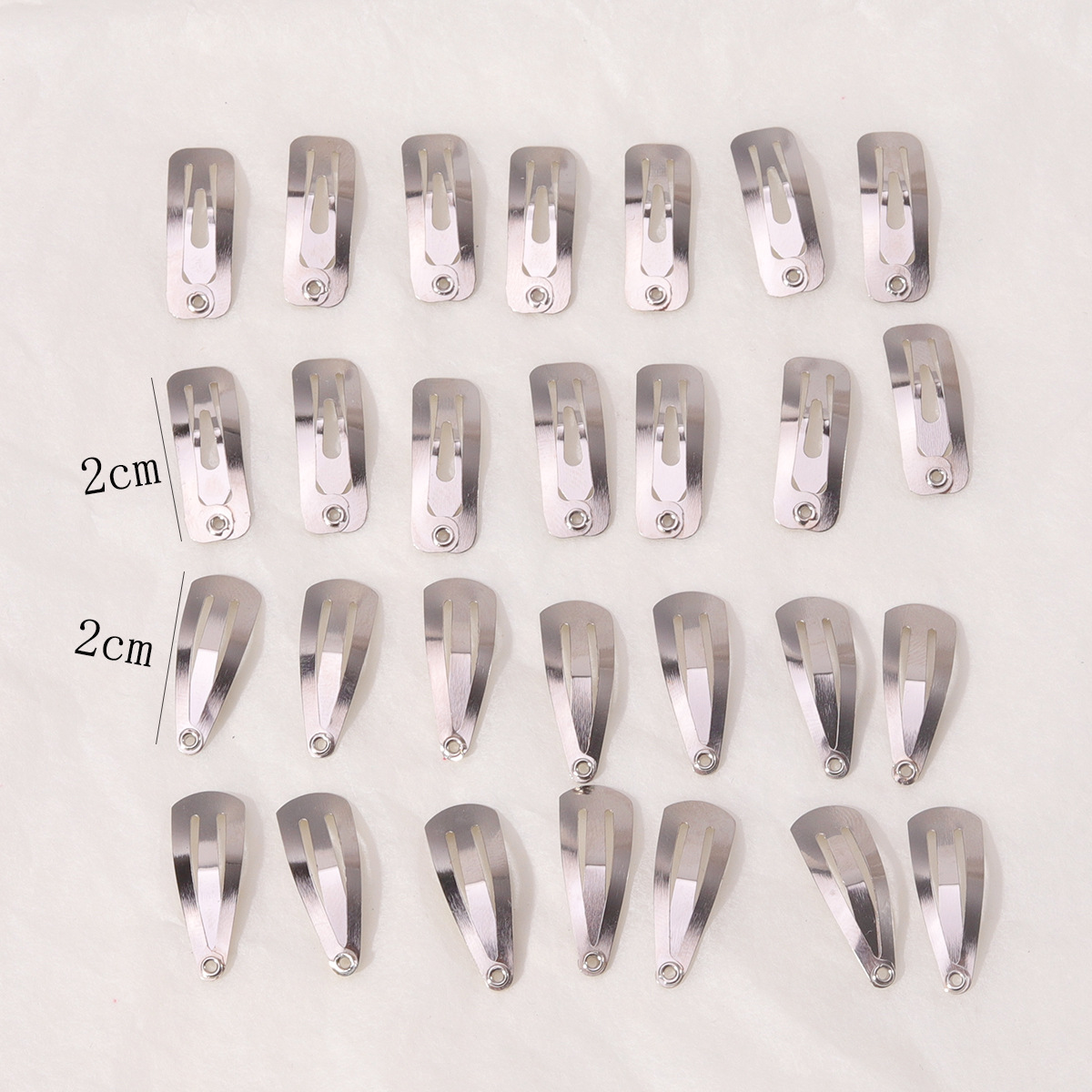 2cm super small water drop BB clip diy pet BJD cotton doll hairpin bottom clip material handmade square duck bill clip