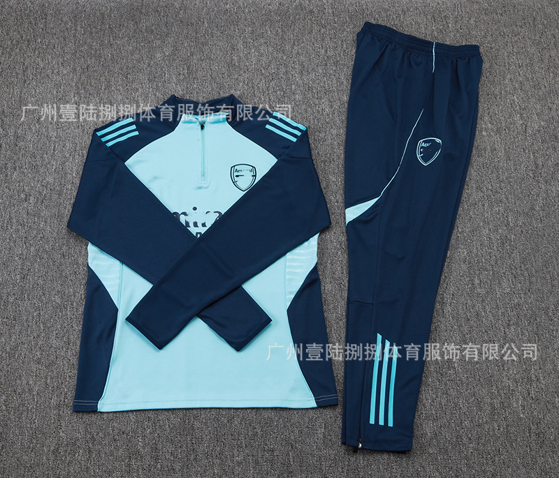 2526新款足球服巴黎皇马阿森纳拜仁长袖半拉训练服一件批发|undefined