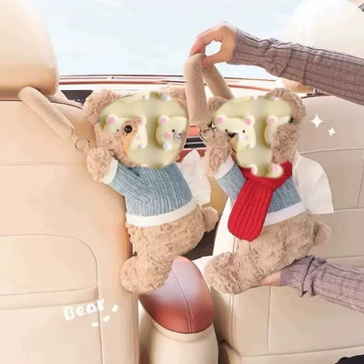 hanging tissue bag, plush — Car tissue box/set