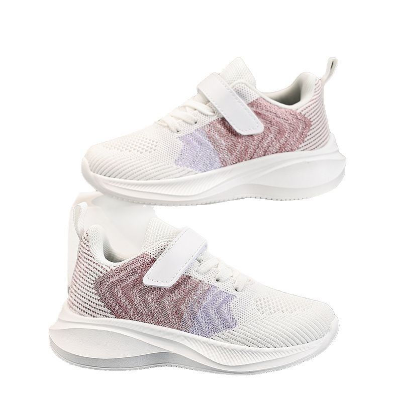 Calzado deportivo transfronterizo para niñas 2025 primavera y otoño nuevo estilo Feizhi Zhongda calzado deportivo para niños ligeros y cómodos zapatos para correr para estudiantes