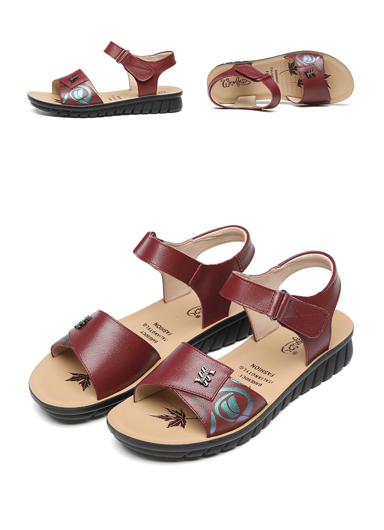 C4692 1050K GIÀY DÉP SANDAL NỮ RUITDT BIG SIZE NGOẠI CỠ ĐẾ MỀM MÙA HÈ TRUNG NIÊN HỌA TIẾT HOA GIÀY DÉP NỮ DA BÒ G03 SẢN PHẨM MỚI