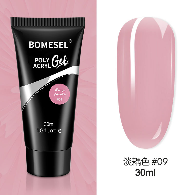 Explosión de uñas de color desnudo de cristal extensión de uñas sin papel modelo de extensión rápida 15ML 30ML