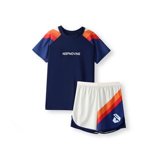 Teenager Men's Big Kids Swimsuit New Professional Training Boys Swimsuit Double Layer Anti-Embarrassment Swimming Trunks Equipment