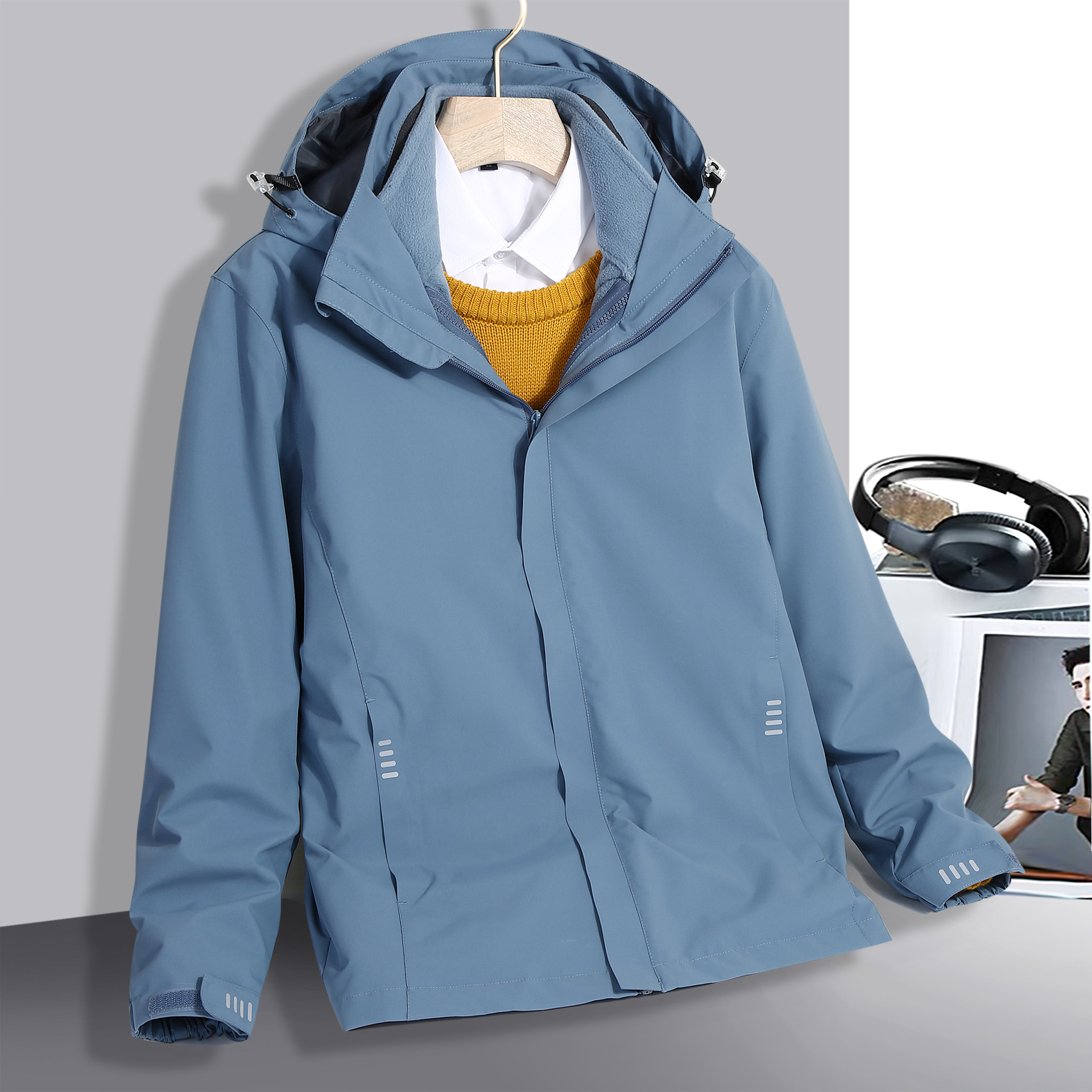travel solid color jacket for men and women