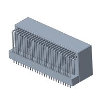 61H5 2.54金手指插槽 电源连接器 50PIN 塑胶加高 H=26.75 90°弯