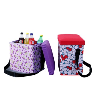 Outdoor Travel Folding Insulated Ice Bag Stool Fruit Fresh Storage Hot and Cold Dual-Use Reinforced Storage Box Storage Box