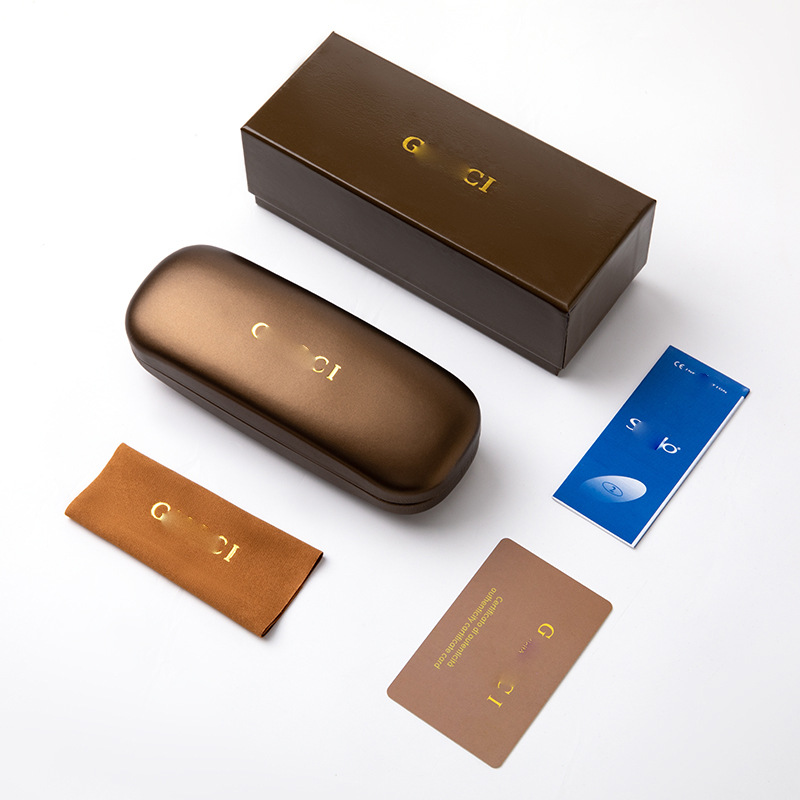 Inventario al por mayor nueva caja de gafas de alta calidad, caja de gafas de sol de alta gama, caja de gafas de sol, caja de paquete completa