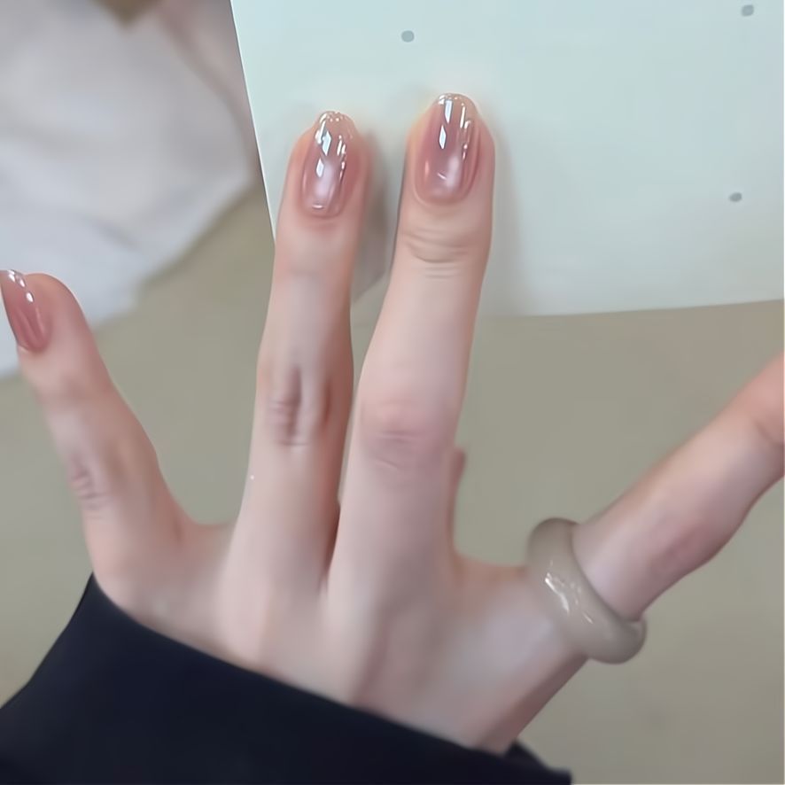 Ambiente dulce, polvo helado, uñas de ojo de gato, nuevas pegatinas de uñas de alta calidad, uñas postizas, uñas de uñas hechas a mano, uñas