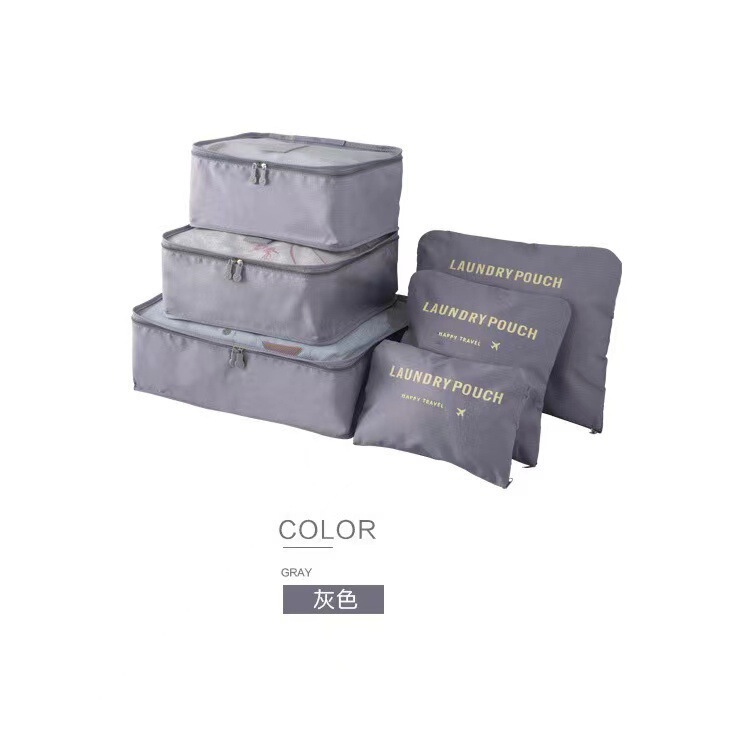 2026 New Travel Bag Six-Piece Set Oxford Cloth Storage Bag for Underwear and Bras, Shoe Storage Bag Six-Piece Set