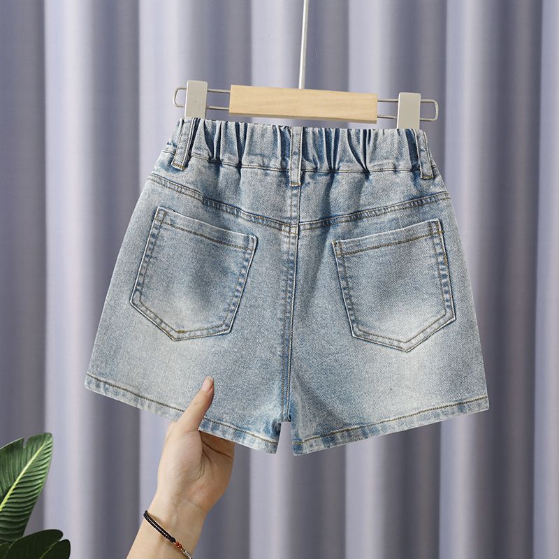 Niñas jeans de verano 2025 nuevo estilo extranjero para niños de verano falda delgada para niños grandes vestidos de pantalón
