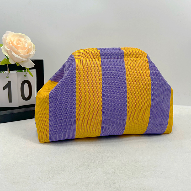 Thick stripes [lilac + yellow]