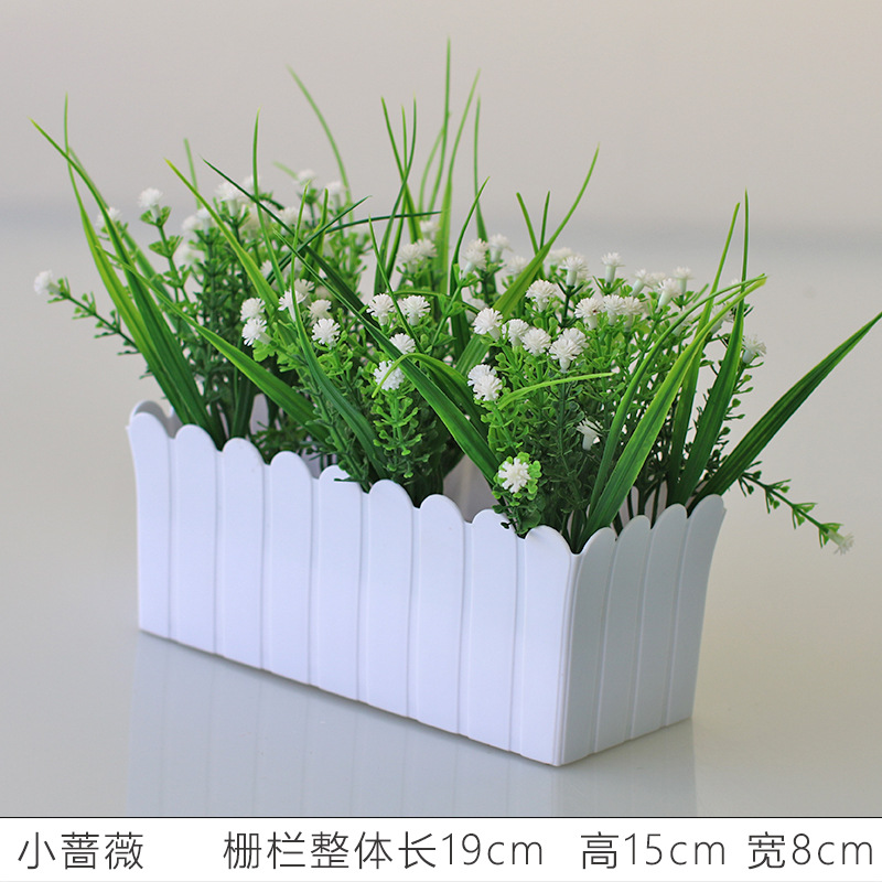 Flor artificial jardín de flores de plástico traje de valla de flores artificiales decoración de la ventana interior y exterior decoración floral decoración de la Mesa maceta flor