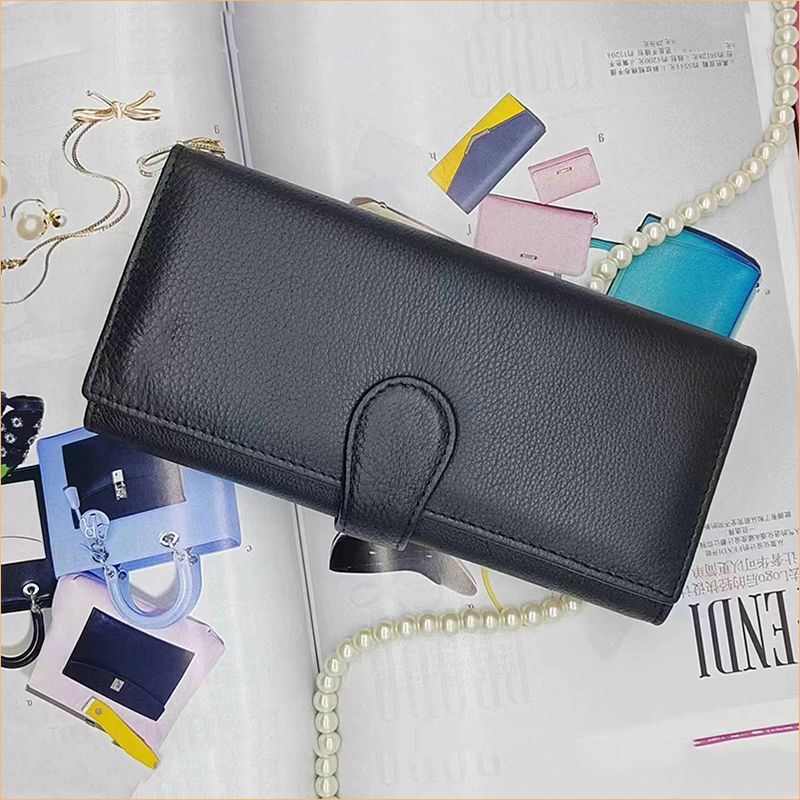 Hot-Selling New Model Women's Long Wallet with Large Capacity, Foldable Zipper, Multifunctional Leather Wallet Bag, Trendy Hot-Selling New Model Women's Long Wallet with Large Capacity, Foldable Zipper, Multifunctional Leather Wallet Bag, Trendy