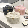 Handheld capacious cosmetic bag, organizer bag, makeup box for traveling, Korean style, Chanel style, wholesale