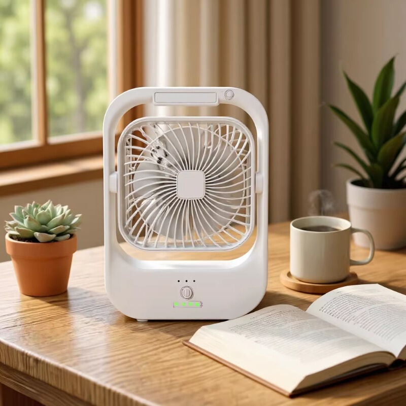 Mini Desktop Portable Fan with Type-C Interface, Led Night Light, Three Wind Speed Settings, Suitable for Office and Outdoor Use Mini Desktop Portable Fan with Type-C Interface, Led Night Light, Three Wind Speed Settings, Suitable for Office and Outdoor Use
