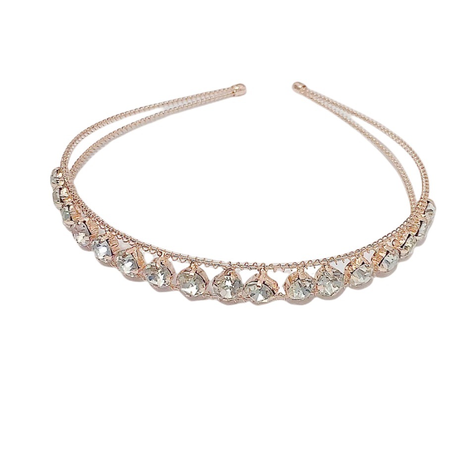 Diadema con Pedrería de Aleación, Decorativo y Galvanizado, para Mujer