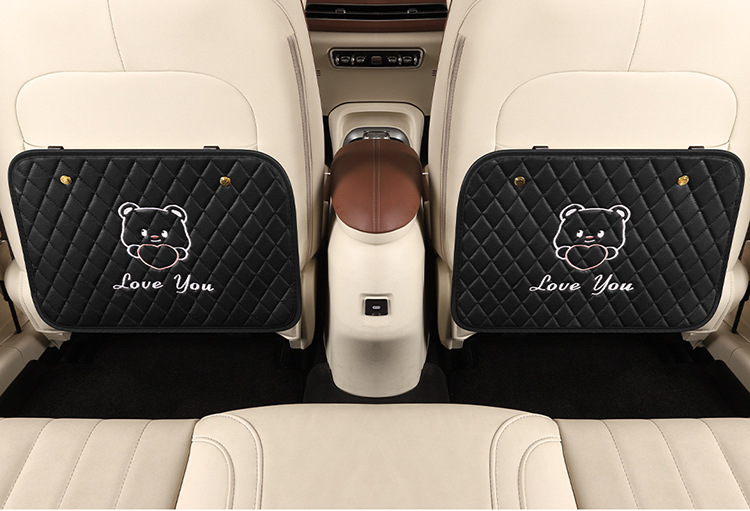 Car Anti-Kick Mat Newly Upgraded Seat Back Storage Bag Car Child Seat Back Hanging Bag Storage Box Car Interior Supplies