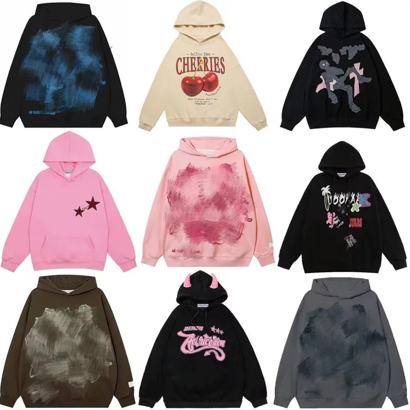 Demi-season Hoody, Retro Hip‑Hop Sweatshirt, Relaxed Fit, Sizes S–XXL