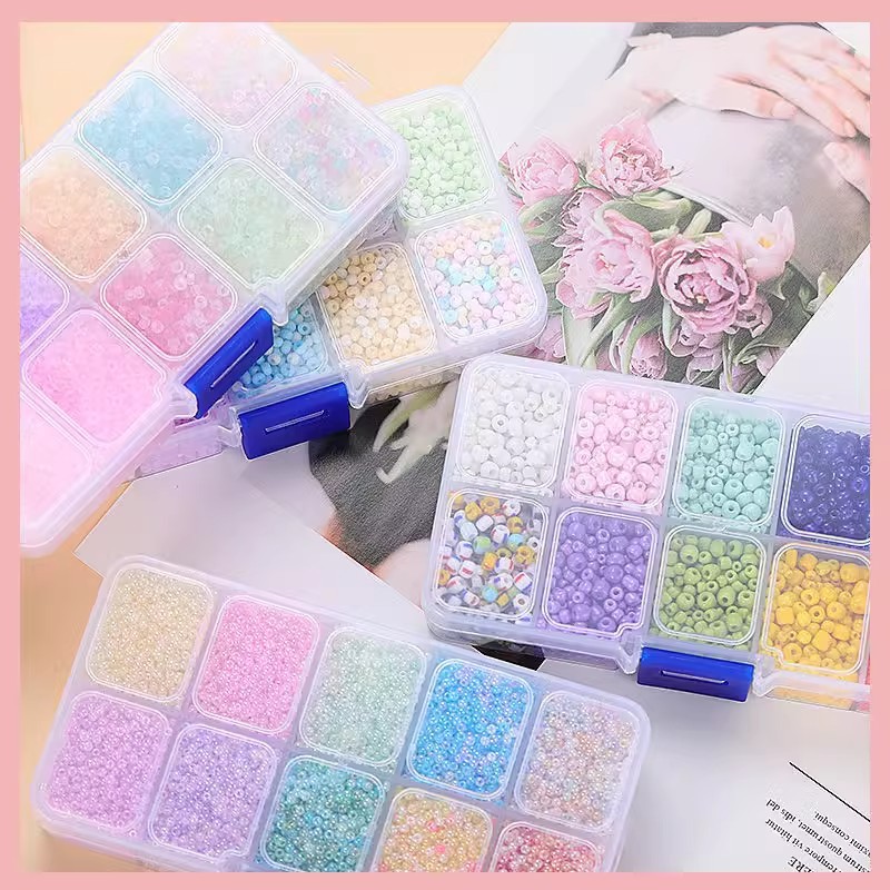 Cuenta de arroz cuentas sueltas cuentas letras perlas imitación de perlas hechas a mano DIY accesorios de joyería material caja de paquete image 3