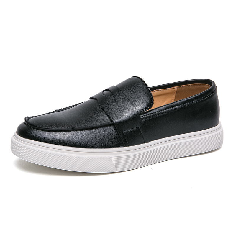 Nuevas zapatillas transfronterizas de borla de gran tamaño para hombres, pasarelas de moda europeas y americanas, zapatos de cuero, zapatillas casuales de negocios con personalidad para hombres