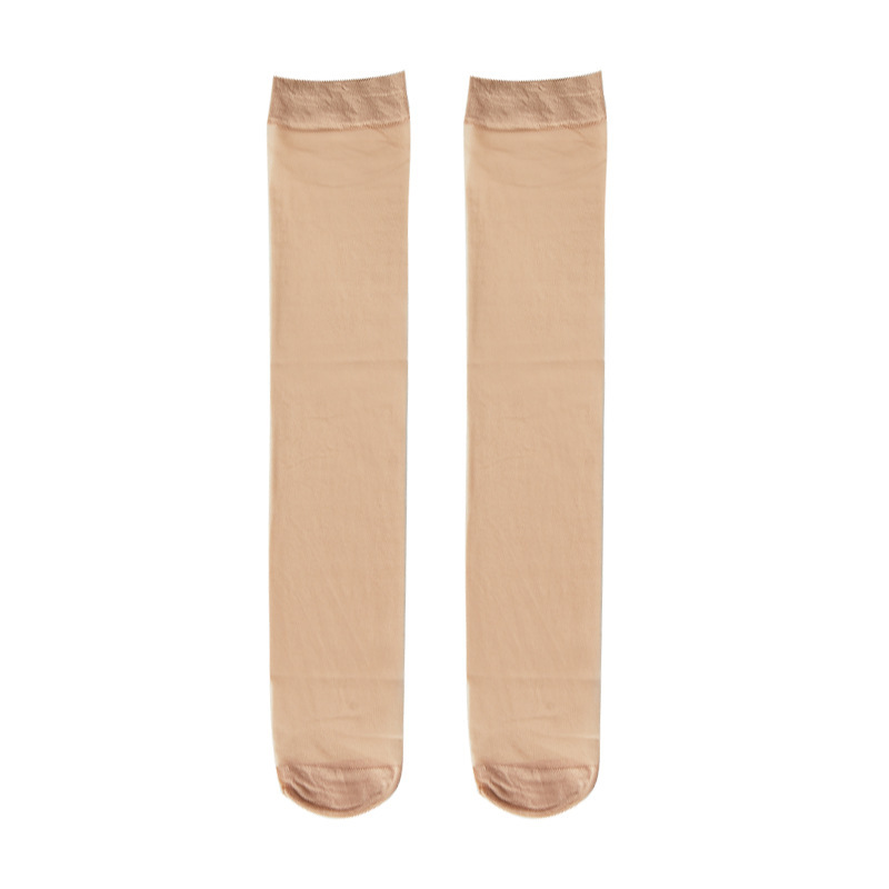 Flesh-Colored Stockings Mid-Tube Women's Summer Ultra-Thin Anti-Snatch Fat Mm2025 New Invisible Transparent Calf Socks Large Size