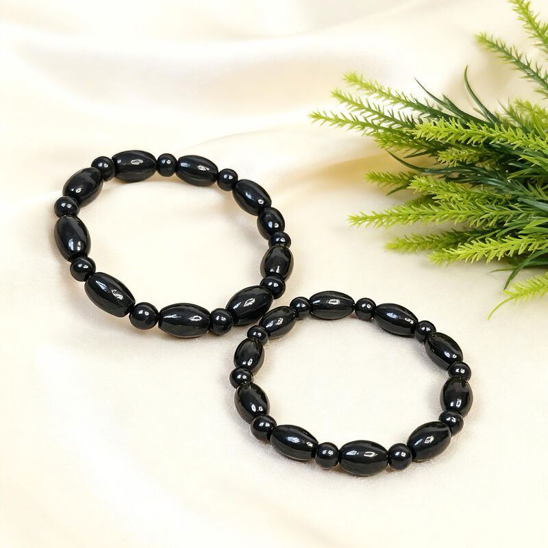 Russian sub-graphite shungite wholesale Women's rice bead bracelet rice bead bracelet cross-border foreign trade e-commerce goods