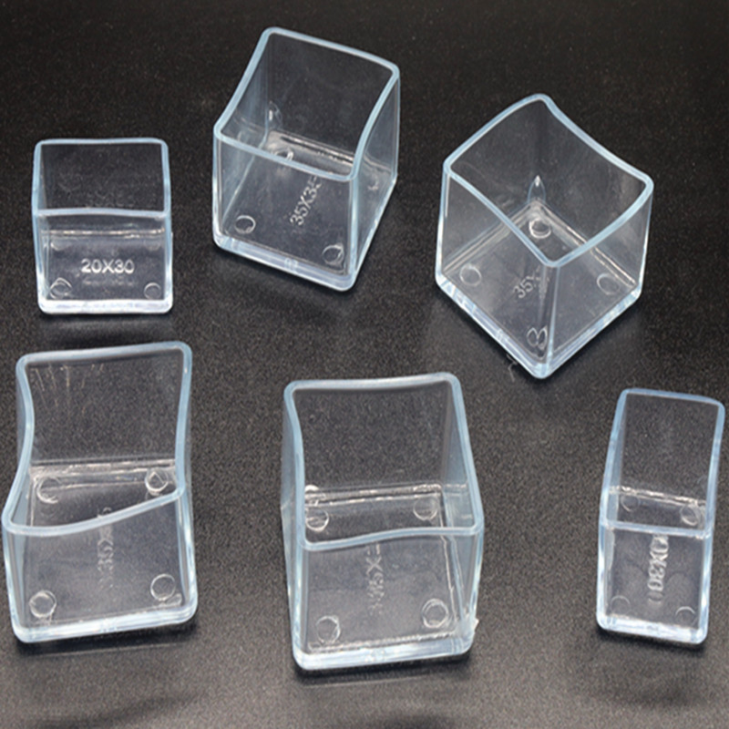 35x35透明脚套，透明管外套，pvc透明方形脚套