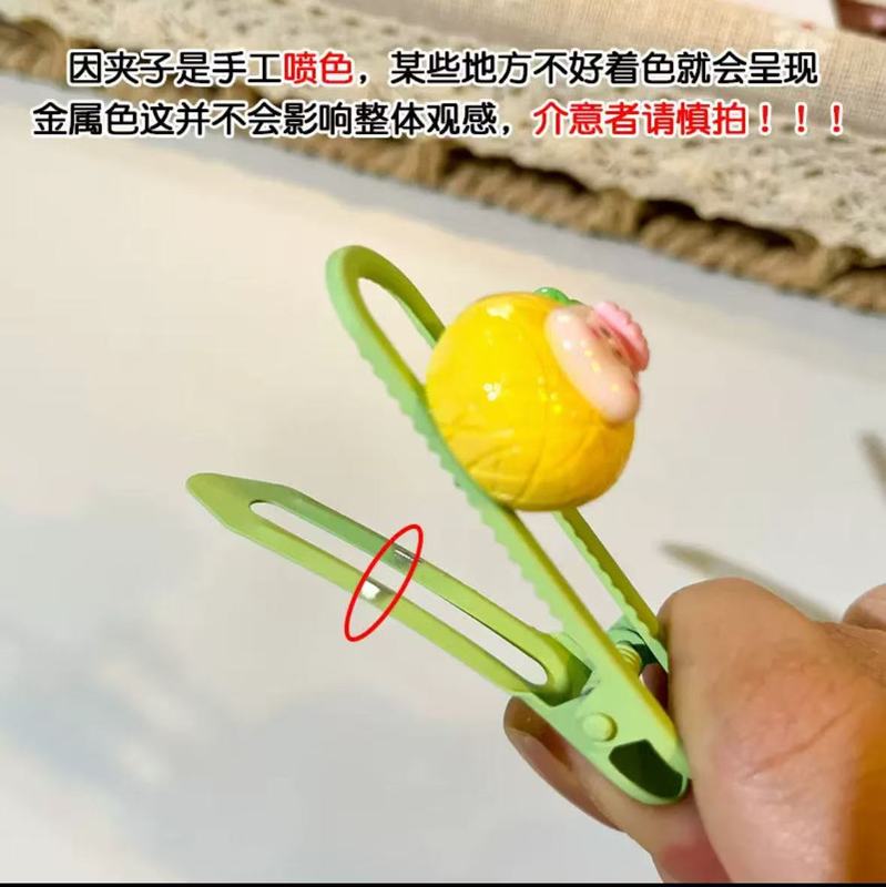 子供のヘアピンのアニメの新型の女の子のサイドクリップのヘアピンのかわいいキャンディーの色はカモの口を挟んで髪飾りの卸売りを挟みます。|undefined