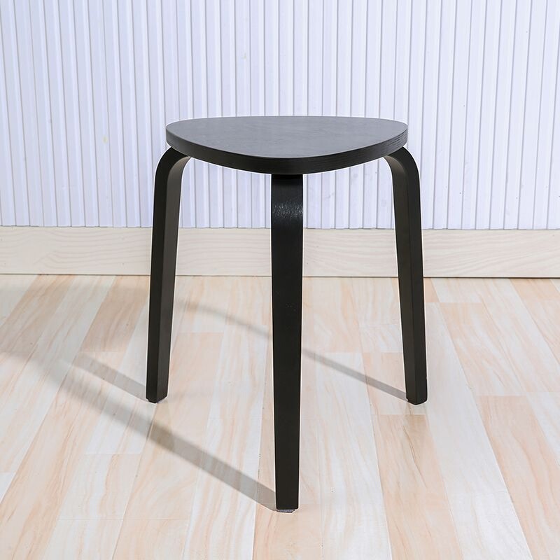 Triangular stool, Nordic minimalist dining stool, stackable high stool, commercial dining chair, waiting stool, home adult bentwood balcony stool Triangular stool, Nordic minimalist dining stool, stackable high stool, commercial dining chair, waiting stool, home adult bentwood balcony stool
