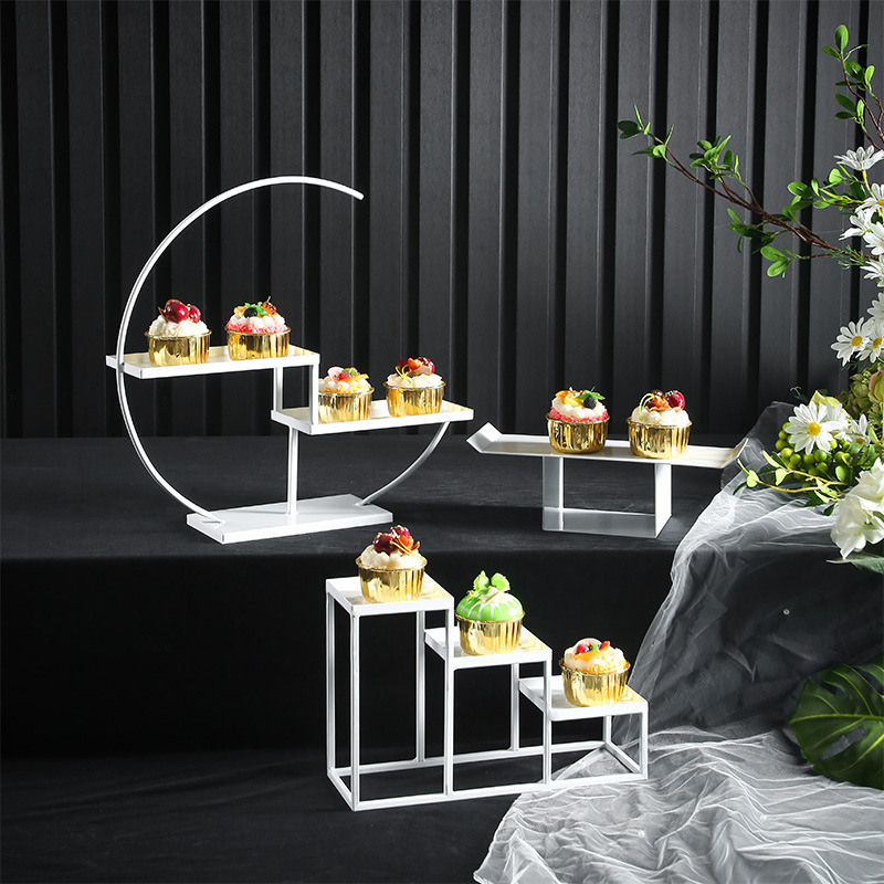 Estilo Europeo decoración de la mesa de postre soporte de exhibición de la boda postre comida fría pausa para el té pastel estante de la tarde Merienda de pie image 7