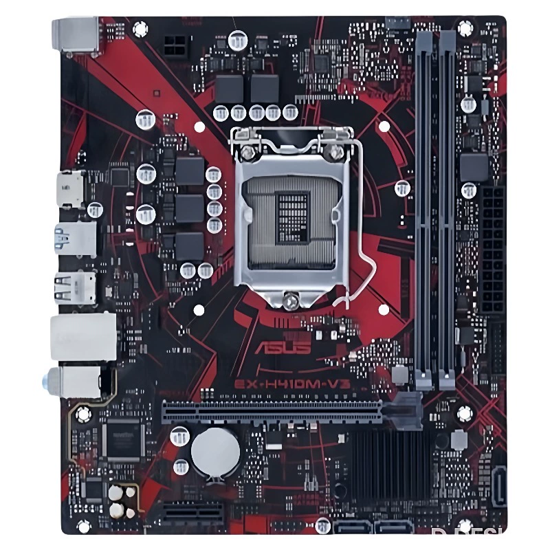 Материнская плата ASUS EX-H410M-V3, поддерживает память 10-го поколения Core DDR4, сетевой гигабитный адаптер, подходит для настольных ПК