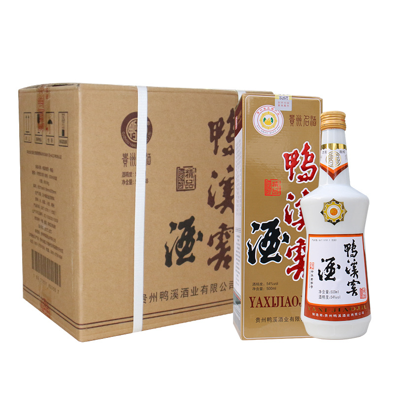 贵州鸭溪窖精品酒 54度复古浓香型高度国产白酒 500ml*6瓶 瓷瓶装