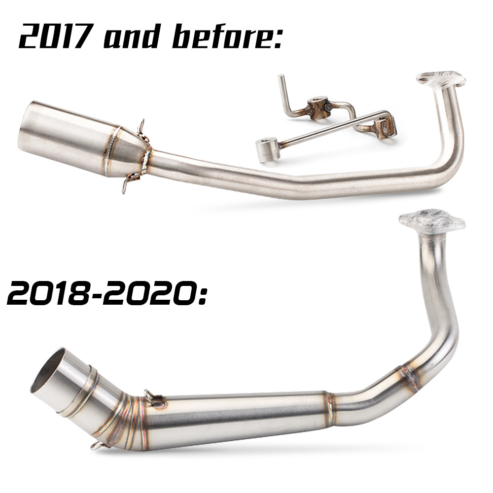 Suitable for Motorcycle Pedals Pcx125 150, Modified Stainless Steel Front Section Straight Carbon Fiber Exhaust Pipe 17-21