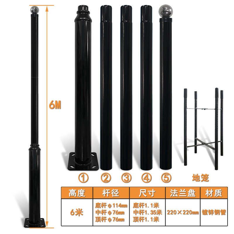 6 m 크기 극 표준