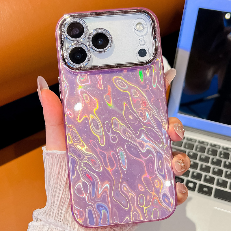 双面覆膜IMD适用苹果17promax手机壳iPhone16E高级锡纸纹防摔跨境|undefined