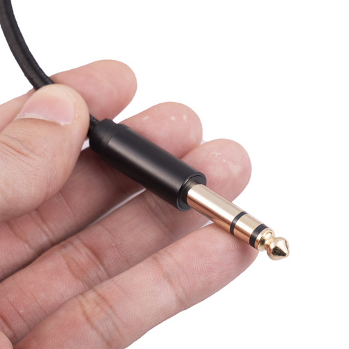 New metal shell gold-plated head 3.5mm to 6.35mm public stereo mobile phone amplifier mixer audio cable
