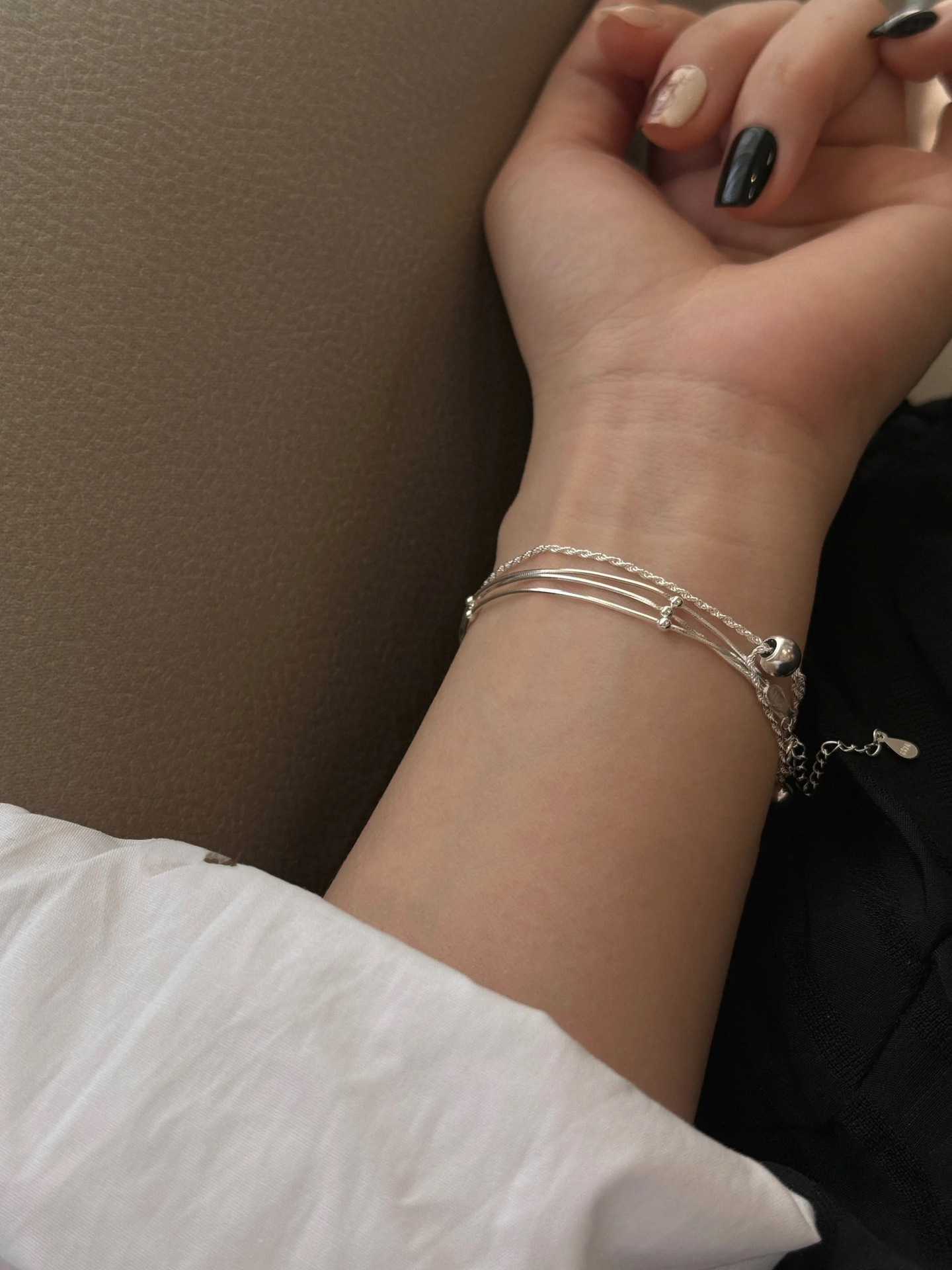 Geometric, Solid Color Pattern Women's Gender Sterling Silver Plating Geometric Solid Color Bracelets