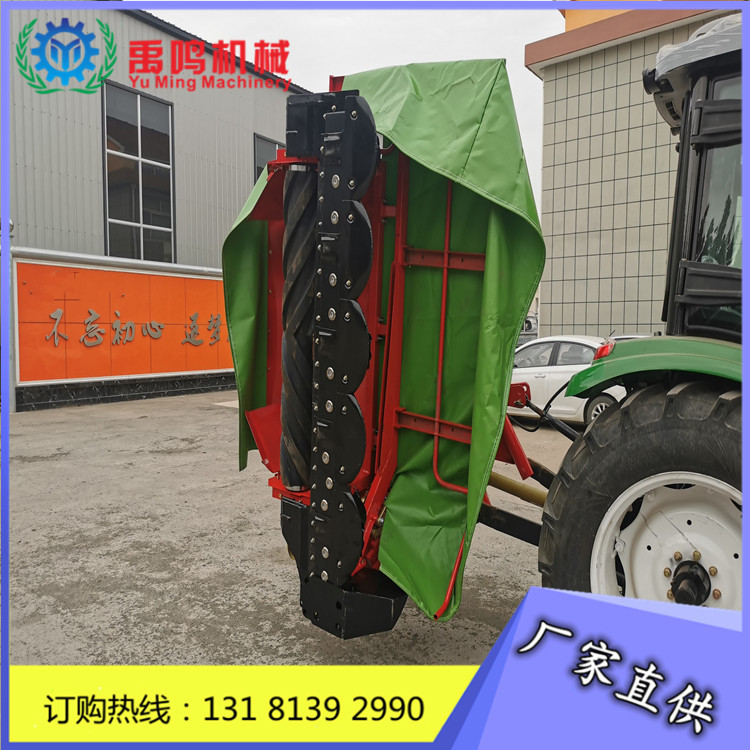 割草压扁机 四轮拖拉机带五盘苜蓿艾草牧草收割压扁机