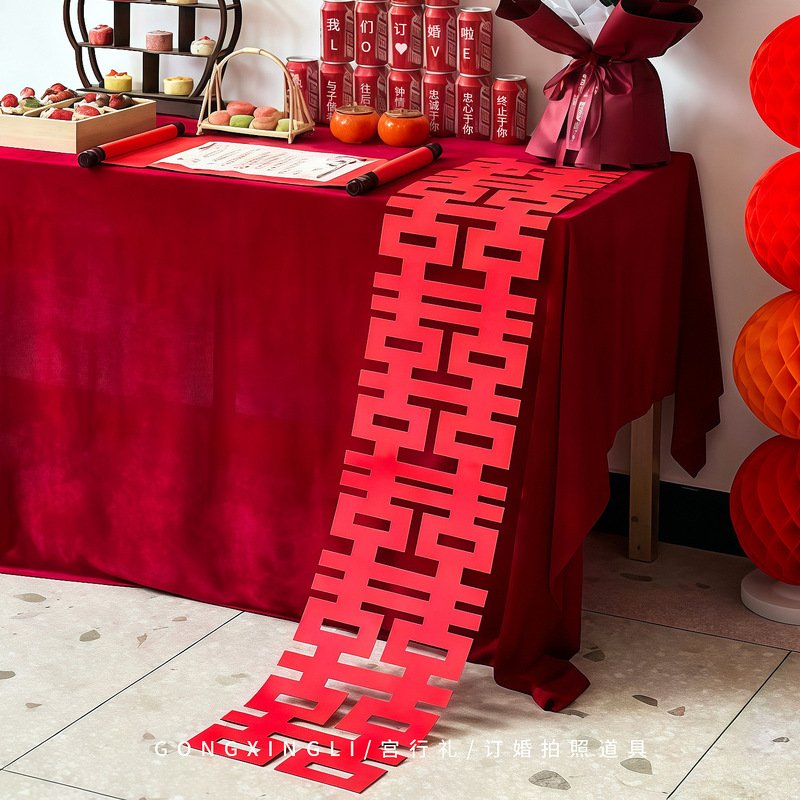 Engagement Photo Props, Atmospheric Table Layout, Decorative Ornaments, Photo Supplies, Small Objects, Long Strips of Happy Words