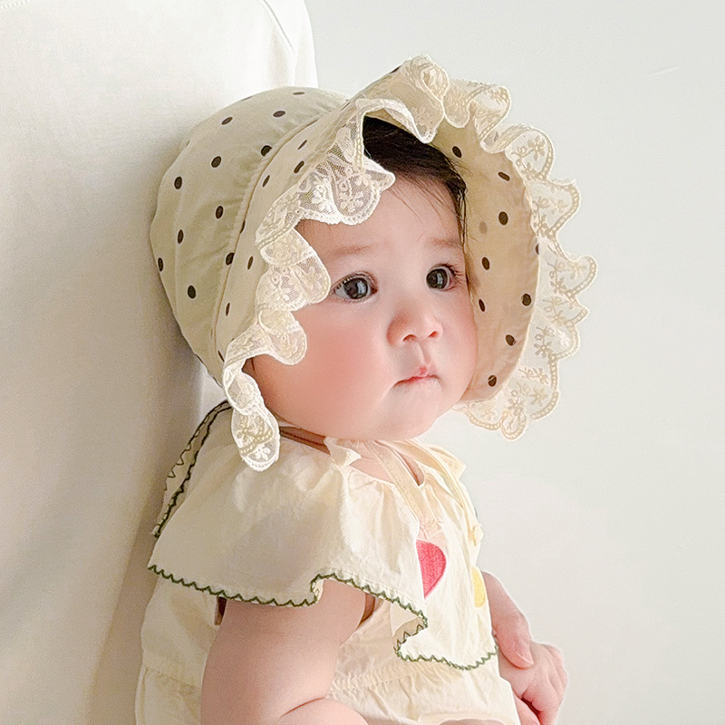 Sombrero de bebé coreano, sombrilla de bebé femenina de primavera y verano, protector solar, sombrero de palacio, luna pequeña, protector de edad, sombrero de placenta de fontanela, sombrero de sol, marea