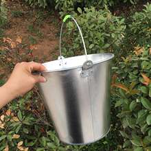小铁桶铁皮8L花盆装饰铁皮桶批发农用浇水老式冰桶光面镀锌园林铁